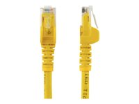 StarTech.com 50cm CAT6 Ethernet Cable, 10 Gigabit Snagless RJ45 650MHz 100W PoE Patch Cord, CAT 6 10GbE UTP Network Cable w/Strain Relief, Yellow, Fluke Tested/Wiring is UL Certified/TIA - Category 6 - 24AWG (N6PATC50CMYL) - Netværkskabel - RJ-45 (han) til RJ-45 (han) - 50 cm - UTP - CAT 6 - knastfri, strenget - gul N6PATC50CMYL