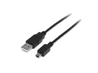 StarTech.com 1m Mini USB 2.0 Cable A to Mini B M/M - USB-kabel - USB (han) til mini-USB type B (han) - USB 2.0 - 1 m - sort USB2HABM1M