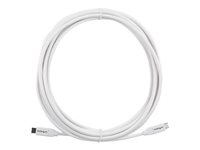 StarTech.com USB C to USB C Cable - 13 ft / 4m - 5A PD - M/M - White - USB 2.0 - USB-IF Certified - USB Type C Cable - USB C Charging Cable (USB2C5C4MW) - USB-kabel - 24 pin USB-C (han) til 24 pin USB-C (han) - USB 2.0 - 5 A - 4 m - hvid USB2C5C4MW