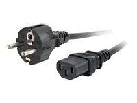 C2G Universal Power Cord - Strømkabel - power CEE 7/7 (han) til power IEC 60320 C13 - 10 m - formet - sort 88547