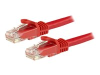 StarTech.com 1.5m CAT6 Ethernet Cable, 10 Gigabit Snagless RJ45 650MHz 100W PoE Patch Cord, CAT 6 10GbE UTP Network Cable w/Strain Relief, Red, Fluke Tested/Wiring is UL Certified/TIA - Category 6 - 24AWG (N6PATC150CMRD) - Patchkabel - RJ-45 (han) til RJ-45 (han) - 1.5 m - UTP - CAT 6 - knastfri - rød N6PATC150CMRD