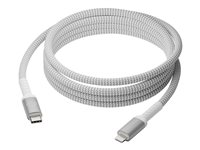dbramante1928 re-charge - Lightning-kabel - 24 pin USB-C han til Lightning han - 2.5 m - 100 % genbrugt plastik, flettet kabel CB25CLGR7121
