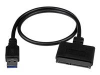 StarTech.com USB 3.1 to 2.5" SATA Hard Drive Adapter - USB 3.1 Gen 2 10Gbps with UASP External HDD/SSD Storage Converter (USB312SAT3CB) - Lagringskontrol - 2.5" - SATA 6Gb/s - USB 3.1 (Gen 2) - sort USB312SAT3CB