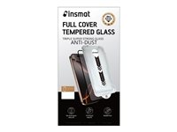 Insmat - Skærmbeskytter for mobiltelefon - let at bruge & støvbeskyttet, super fuld dækning - glas - rammefarve sort - for Apple iPhone 15 Pro 861-1613