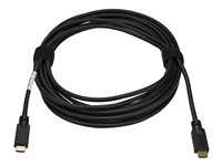 StarTech.com 10m(30ft) HDMI 2.0 Cable, 4K 60Hz Active HDMI Cable, CL2 Rated for In Wall Installation, Long Durable High Speed Ultra-HD HDMI Cable, HDR 10, 18Gbps, Male to Male Cord, Black - Al-Mylar EMI Shielding (HD2MM10MA) - HDMI-kabel - HDMI han til HDMI han - 10 m - 4K support - for P/N: ADJPROJCART, FPWHANGER, FPWTLTPORT, MBLTVSTNDEC, ST122HD202, STNDMTV100, STNDMTVDUO HD2MM10MA