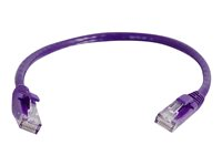 C2G Cat5e Booted Unshielded (UTP) Network Patch Cable - Patchkabel - RJ-45 (han) til RJ-45 (han) - 50 cm - UTP - CAT 5e - formet, knastfri, strenget - lilla 83658