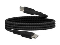 Belkin BoostCharge - USB-kabel - 24 pin USB-C (han) til 24 pin USB-C (han) - 1 m - sort CAB004BT1MBK
