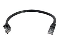 C2G Cat5e Booted Unshielded (UTP) Network Patch Cable - Patchkabel - RJ-45 (han) til RJ-45 (han) - 30 cm - UTP - CAT 5e - formet, knastfri, strenget - sort 83179