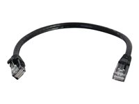 C2G Cat6 Booted Unshielded (UTP) Network Patch Cable - Patchkabel - RJ-45 (han) til RJ-45 (han) - 30 cm - UTP - CAT 6 - formet, knastfri, strenget - sort 83404