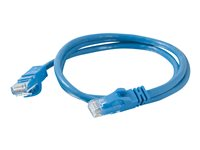 C2G Cat6 Booted Unshielded (UTP) Network Patch Cable - Patchkabel - RJ-45 (han) til RJ-45 (han) - 2 m - UTP - CAT 6 - formet, knastfri, strenget - blå 83388