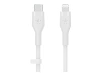 Belkin BoostCharge - Lightning-kabel - 24 pin USB-C han til Lightning han - 2 m - hvid CAA009BT2MWH