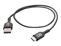 C2G 1.5ft USB C to USB A Adapter Cable - USB 2.0 - 480Mbps - M/M - USB-kabel - 24 pin USB-C (han) til USB (han) - USB 2.0 - 50 cm - sort C2G28884