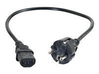 C2G Universal Power Cord - Strømkabel - power CEE 7/7 (han) til power IEC 60320 C13 - 1 m - formet - sort - Europa 88542