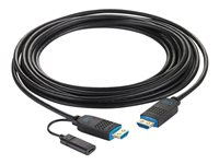 C2G 150ft (45.7m) C2G Performance Series High Speed HDMI Active Optical Cable (AOC) - 4K 60Hz Plenum Rated - High Speed - HDMI-kabel - HDMI han til HDMI, 24 pin USB-C - 45.7 m - sort - plenum, Active Optical Cable (AOC), 4K60 Hz support C2G41488
