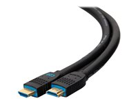 C2G 25ft Performance Series Premium High Speed HDMI Cable - 4K 60Hz In-Wall - Premium High Speed - HDMI-kabel - HDMI han til HDMI han - 7.62 m - sort C2G50196
