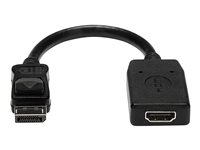 StarTech.com DisplayPort to HDMI Adapter - 1920 x 1200 - DP to HDMI Converter - Plug and Play DisplayPort to HDMI Dongle (DP2HDMI) - Videoadapter - DisplayPort han til HDMI hun - 24 cm - sort - for P/N: MST14DP123DP, MSTCDP123DP, SV231QDPU34K, TB3DK2DPPDUE, TB3DKDPMAW, TB3DKDPMAWUE DP2HDMI