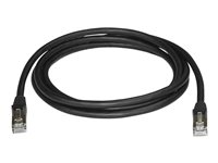 StarTech.com 2m CAT6A Ethernet Cable, 10 Gigabit Shielded Snagless RJ45 100W PoE Patch Cord, CAT 6A 10GbE STP Network Cable w/Strain Relief, Black, Fluke Tested/UL Certified Wiring/TIA - Category 6A - 26AWG (6ASPAT2MBK) - Patchkabel - RJ-45 (han) til RJ-45 (han) - 2 m - STP - CAT 6a - formet, knastfri - sort 6ASPAT2MBK