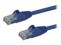 StarTech.com 2m CAT6 Ethernet Cable, 10 Gigabit Snagless RJ45 650MHz 100W PoE Patch Cord, CAT 6 10GbE UTP Network Cable w/Strain Relief, Blue, Fluke Tested/Wiring is UL Certified/TIA - Category 6 - 24AWG (N6PATC2MBL) - Patchkabel - RJ-45 (han) til RJ-45 (han) - 2 m - UTP - CAT 6 - formet, knastfri - blå N6PATC2MBL