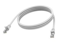 Vision - Patchkabel - RJ-45 (han) til RJ-45 (han) - 1 m - 6.2 mm - STP - CAT 6a - formet, knastfri - hvid TC 1MCAT6A