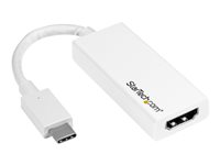 StarTech.com USB C to HDMI Adapter - 4K 30Hz - USB 3.1 Type-C to HDMI Adapter - USB-C to HDMI Dongle - Monitor Adapter - White (CDP2HDW) - Ekstern videoadapter - USB-C - HDMI - hvid - for P/N: TB3DK2DPPD, TB3DK2DPPDUE, TB3DK2DPW, TB3DK2DPWUE, TB3DKDPMAW, TB3DKDPMAWUE CDP2HDW