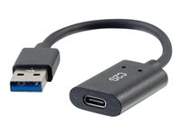 C2G USB C to USB Adapter - SuperSpeed USB Adapter - 5Gbps - F/M - USB adapter - 24 pin USB-C (hun) omvendelig til USB Type A (han) - USB 3.0 - 15.2 cm - formet - sort 54428