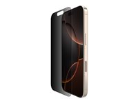 Belkin ScreenForce InvisiGlass - Skærmbeskytter for mobiltelefon - glas - med fortrolighedsfilter - for Apple iPhone 16 Pro OVA169HQ