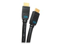 C2G 50ft Ultra Flexible 4K Active HDMI Cable Gripping 4K 60Hz - In-Wall M/M - HDMI-kabel med Ethernet - HDMI han til HDMI han - 15.2 m - sort - aktiv, 4K60 Hz support C2G10384