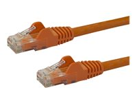 StarTech.com 2m CAT6 Ethernet Cable, 10 Gigabit Snagless RJ45 650MHz 100W PoE Patch Cord, CAT 6 10GbE UTP Network Cable w/Strain Relief, Orange, Fluke Tested/Wiring is UL Certified/TIA - Category 6 - 24AWG (N6PATC2MOR) - Patchkabel - RJ-45 (han) til RJ-45 (han) - 2 m - UTP - CAT 6 - knastfri - orange N6PATC2MOR