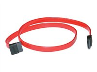 C2G 180° TO 90° - SATA-kabel - Serial ATA 150/300/600 - SATA (hun) til SATA (hun) - 46 cm - 90° stikforbindelse - rød 10181