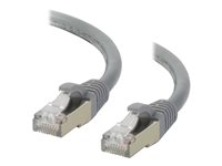 C2G Cat6a Booted Shielded (STP) Network Patch Cable - Patchkabel - RJ-45 (han) til RJ-45 (han) - 2 m - STP - CAT 6a - formet, knastfri, strenget - grå 89903