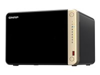 QNAP TS-664 - NAS-server - 6 bays - 48 TB - SATA 6Gb/s - HDD 8 TB x 6 - RAID 0, 1, 5, 6, 10, 50, JBOD - RAM 8 GB - 2.5 Gigabit Ethernet - iSCSI support TS-664-8G+6XST8000VN004