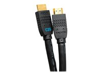 C2G 12ft Ultra Flexible 4K Active HDMI Cable Gripping 4K 60Hz - In-Wall M/M - HDMI-kabel med Ethernet - HDMI han til HDMI han - 3.7 m - sort - aktiv, 4K60 Hz support C2G10379