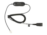 Jabra GN1200 CC - Kabel til hovedsæt - Quick Disconnect stik til RJ-9 han - 2 m - for Jabra GN 2100, GN 2200, GN 2250 88011-99