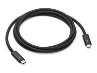 Apple Thunderbolt 4 Pro - Thunderbolt kabel - 24 pin USB-C (han) til 24 pin USB-C (han) - USB 3.2 / USB4 / Thunderbolt 3 / Thunderbolt 4 / DisplayPort - 1.8 m - seriekædesupport, aktiv - sort MW5J3ZM/A