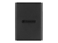 Transcend ESD270C - SSD - 1 TB - ekstern (bærbar) - USB 3.1 Gen 2 - 256-bit AES - sort TS1TESD270C