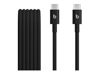 Beats - USB-kabel - 24 pin USB-C (han) til 24 pin USB-C (han) - USB 2.0 - 1.5 m - flettet kabel, reinforced design, Fast Charging op til 60 W - boltsort (pakke med 2) MDGC4ZM/A
