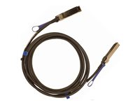 NVIDIA - Direkte påsætning-kabel - QSFP (han) til QSFP (han) - 3 m - 7.4 mm 980-9I668-00B003
