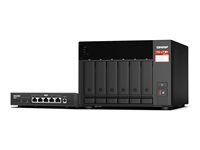 QNAP TS-673A - NAS-server - 6 bays - SATA 6Gb/s - RAID JBOD, 0, 1, 10, 50, 60, 5, 6 - RAM 8 GB - 2.5 Gigabit Ethernet - iSCSI support - med QSW-1105-5T switch TS-673A-SW5T