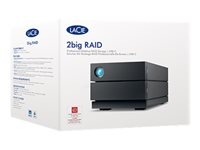 LaCie 2big RAID STHJ4000800 - Harddisk-array - 4 TB - 2 bays - HDD 2 TB x 2 - USB 3.1 Gen 2 (ekstern) - med 5 års Rescue Data Recovery Service Plan STHJ4000800