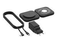 Belkin BoostCharge Pro 2-in-1 - Trådløs opladningspude + AC-strømadapter - 15 Watt - Fast Charge (magnetisk) WIZ026VFBK