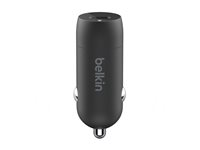 Belkin BoostCharge - Bilstrømsadapter - 30 Watt - 3 A - Fast Charge, Power Delivery 3.1 (24 pin USB-C) - sort CCA004BT1MBK-B6