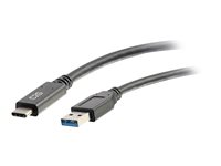 C2G 10ft USB C to USB A Cable - USB 3.2 - 5Gbps -M/M - USB-kabel - USB Type A (han) til 24 pin USB-C (han) - USB 3.1 - 30 V - 3 A - 3.05 m - sort 28833