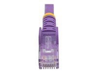 StarTech.com 50cm CAT6 Ethernet Cable, 10 Gigabit Snagless RJ45 650MHz 100W PoE Patch Cord, CAT 6 10GbE UTP Network Cable w/Strain Relief, Purple, Fluke Tested/Wiring is UL Certified/TIA - Category 6 - 24AWG (N6PATC50CMPL) - Netværkskabel - RJ-45 (han) til RJ-45 (han) - 50 cm - UTP - CAT 6 - knastfri, strenget - lilla N6PATC50CMPL