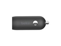 Belkin BoostCharge - Bilstrømsadapter - 20 Watt - Fast Charge, PD (24 pin USB-C) - sort CCA003BTBK