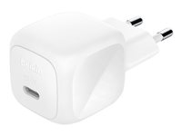 Belkin BoostCharge - Strømforsyningsadapter - kompakt - 45 Watt - Power Delivery 3.1, Fast Charge (24 pin USB-C) WCA013KQWH