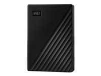 WD My Passport WDBPKJ0050BBK - Harddisk - krypteret - 5 TB - ekstern (bærbar) - USB 3.2 Gen 1 - 5400 rpm - 256-bit AES - sort WDBPKJ0050BBK-WESN