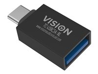 Vision Professional - USB adapter - 24 pin USB-C (han) til USB Type A (hun) - USB 3.0 - sort TC-USBC3A/BL