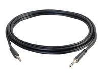 C2G Slim 10ft Slim Aux 3.5mm Audio Cable - M/M - Audiokabel - mini-phone stereo 3.5 mm han til mini-phone stereo 3.5 mm han - 3.05 m - afskærmet - sort 22602