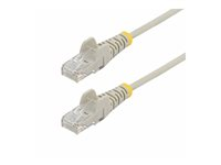 StarTech.com 10m Gray Slim CAT6 Ethernet Cable, Snagless, 28AWG, LSZH - Patchkabel - RJ-45 (han) til RJ-45 (han) - 10 m - 3.6 mm - UTP - CAT 5/5e/6 - IEEE 802.3bt - knastfri, halogenfri - grå N6PAT10MGRS
