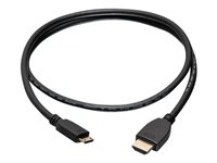 C2G 10ft 4K HDMI to HDMI Mini Cable with Ethernet - High Speed - 60Hz - M/M - HDMI-kabel med Ethernet - 19 pin mini HDMI Type C han til HDMI han - 3.05 m - afskærmet - sort 50620